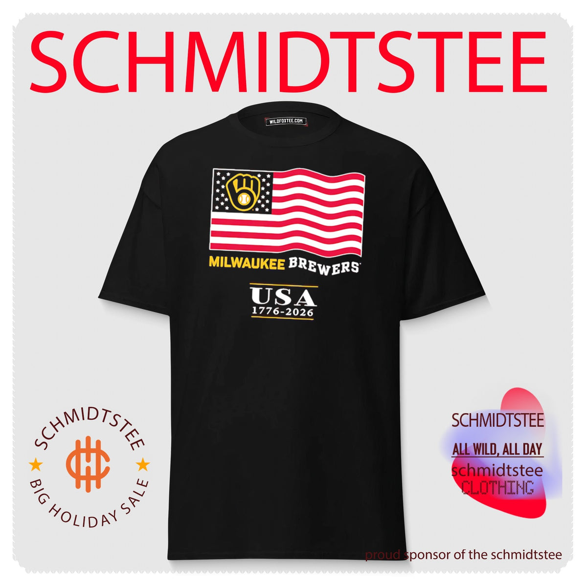Milwaukee Brewers USA 1776-2026 Patriotic Flag 4th of July shirt