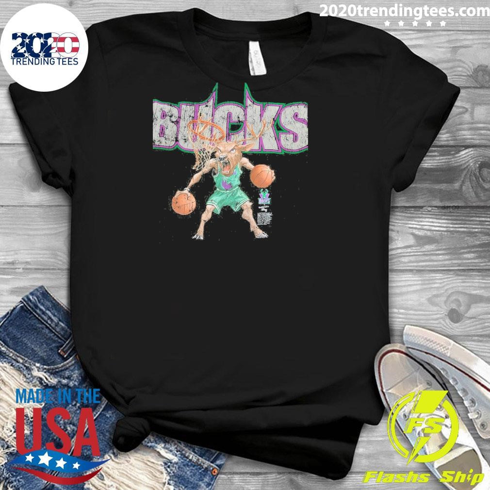 Milwaukee Bucks Mitchell & Ness x LRG Wild Art Shirt