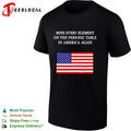 Mine every element on the periodic table in America flag shirt