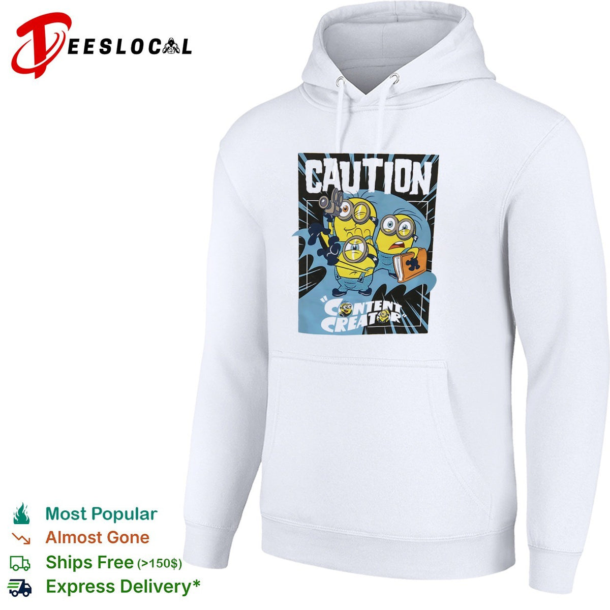 Minions Caution Content Creator shirt