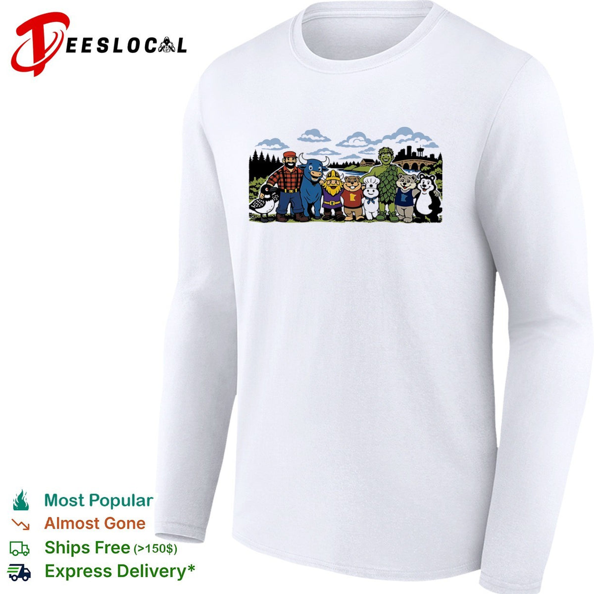 Minnesota Mascot Minneapolis Cityscape Icon shirt