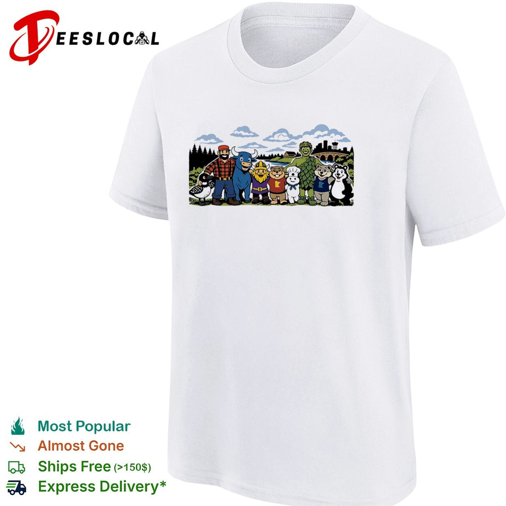 Minnesota Mascot Minneapolis Cityscape Icon shirt