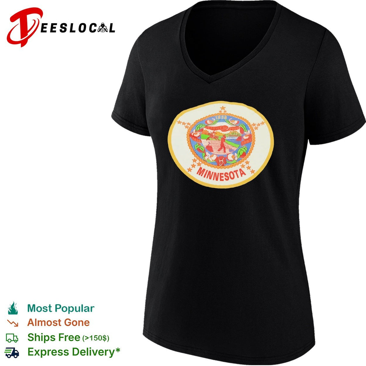 Minnesota State Seal 1858 L Etoile Du Nord 1819 1893 Shirt
