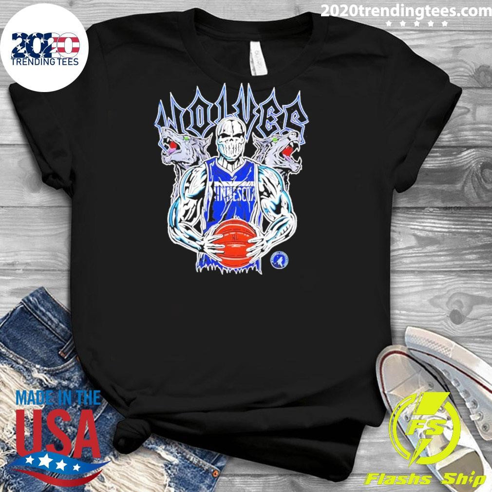 Minnesota Timberwolves Baseball Skeleton Player Shirt