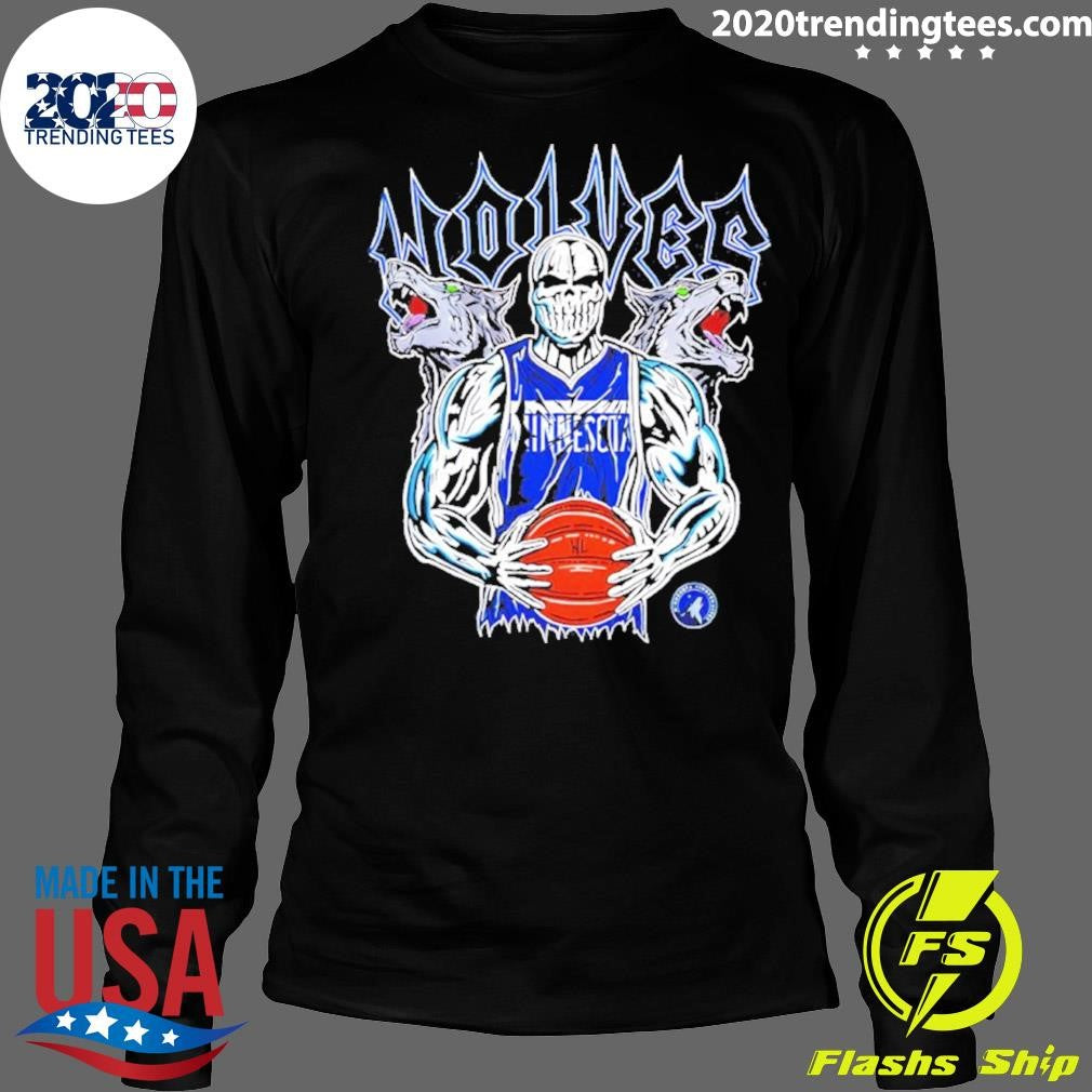 Minnesota Timberwolves Baseball Skeleton Player Shirt