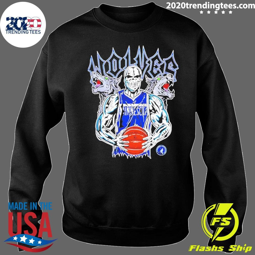 Minnesota Timberwolves Baseball Skeleton Player Shirt