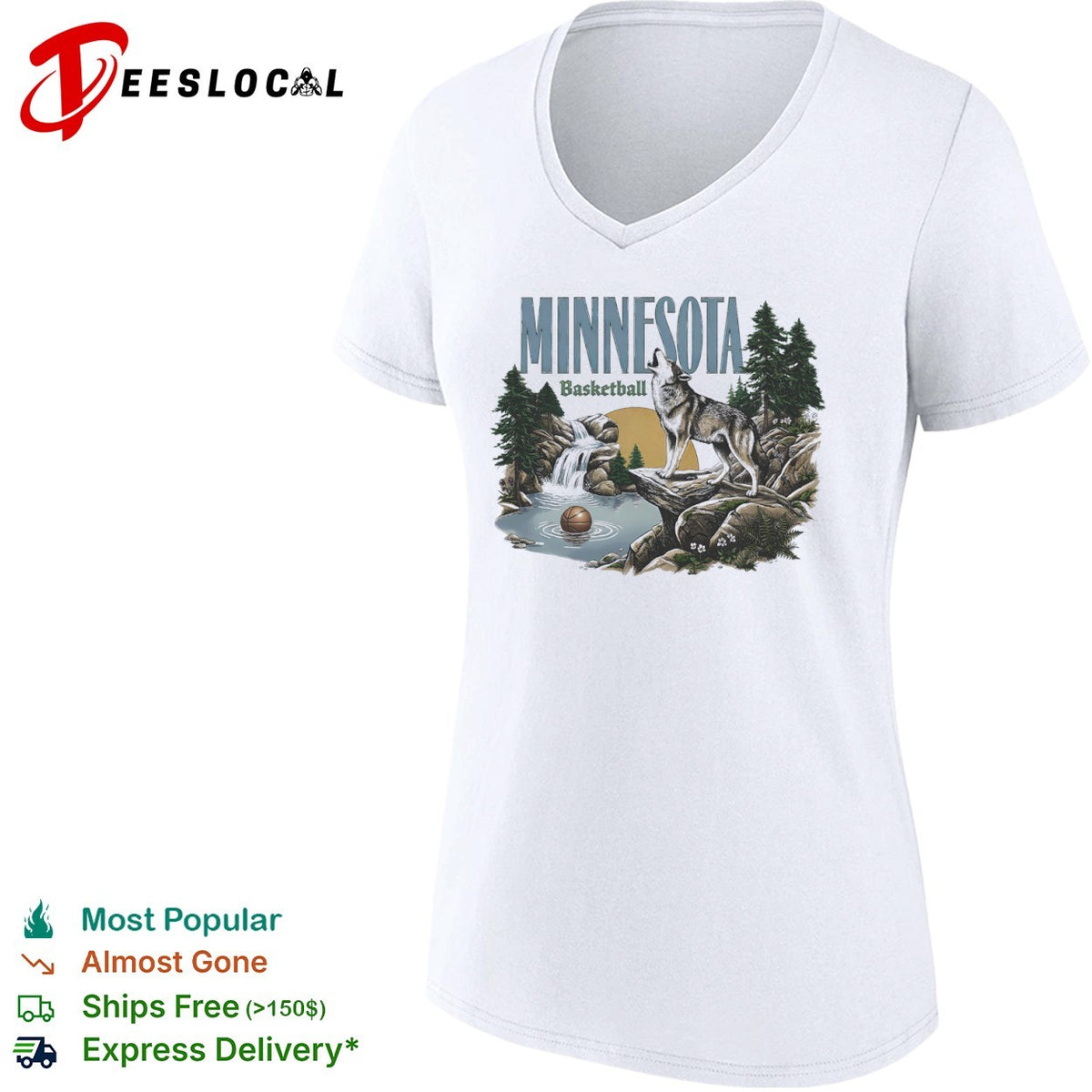 Minnesota Timberwolves Basketball Howling Wolf Nature shirt