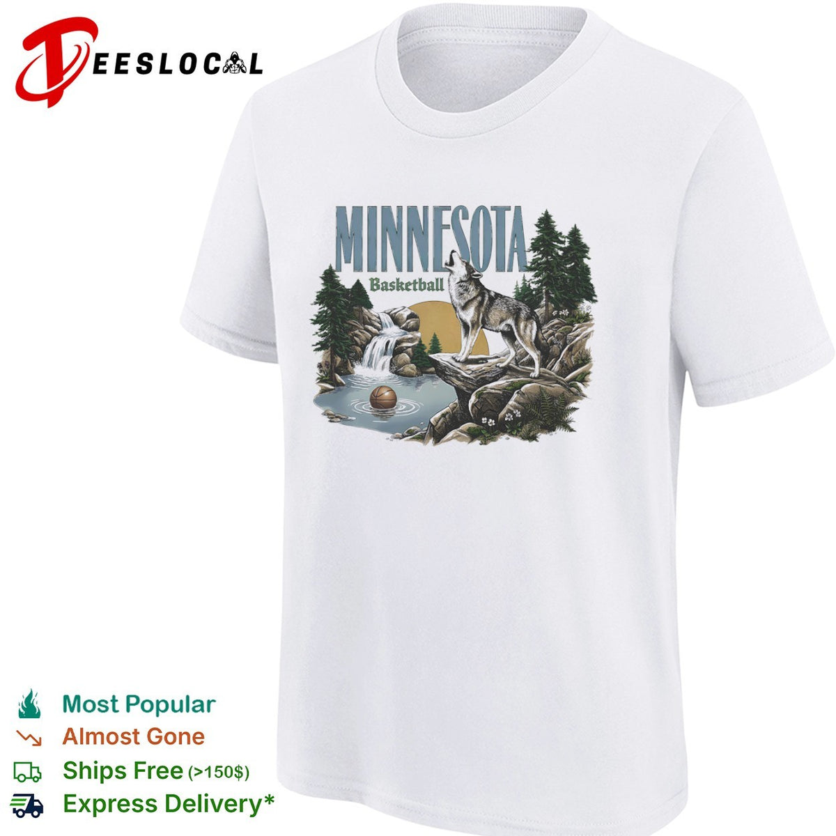 Minnesota Timberwolves Basketball Howling Wolf Nature shirt