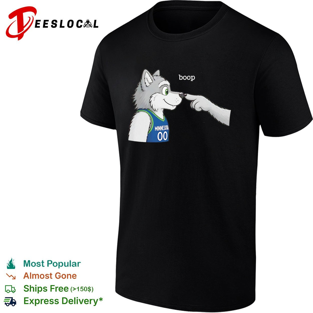 Minnesota Timberwolves NBA Boop Mascot Cartoon shirt