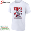 Minnesota Twins skeleton baseball player batting vintage art shirt