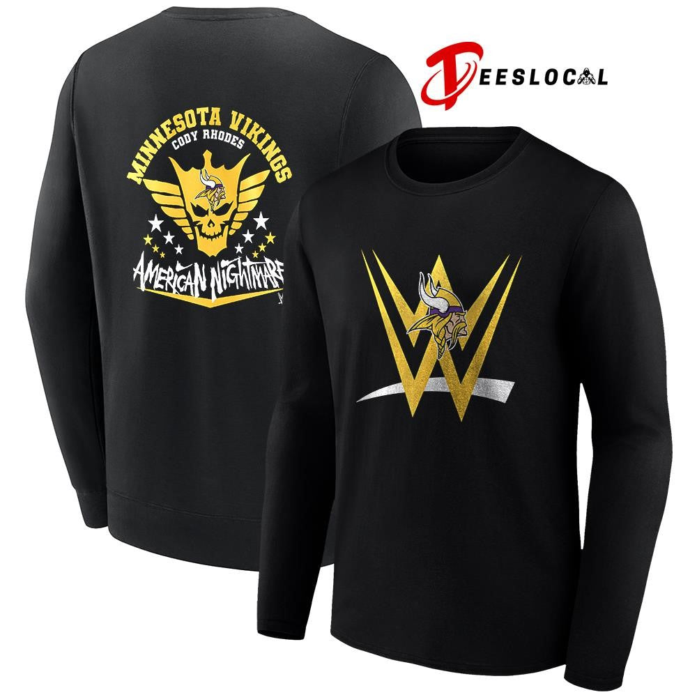 Minnesota Vikings x Cody Rhones American nightmare logo shirt