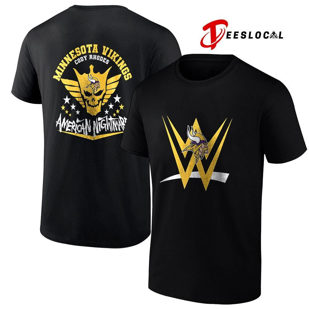 Minnesota Vikings x Cody Rhones American nightmare logo shirt