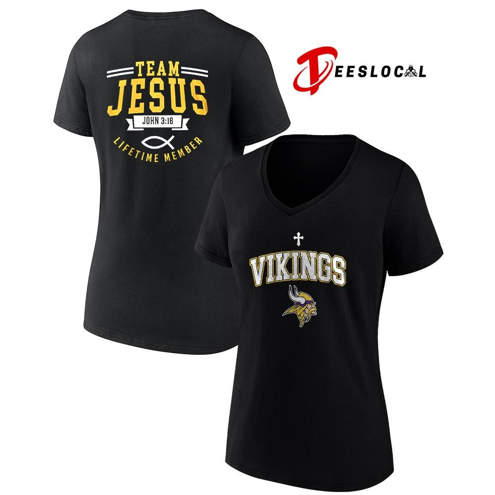 Minnesota Vikings x team Jesus lifetime member John 3 16 logo shirt