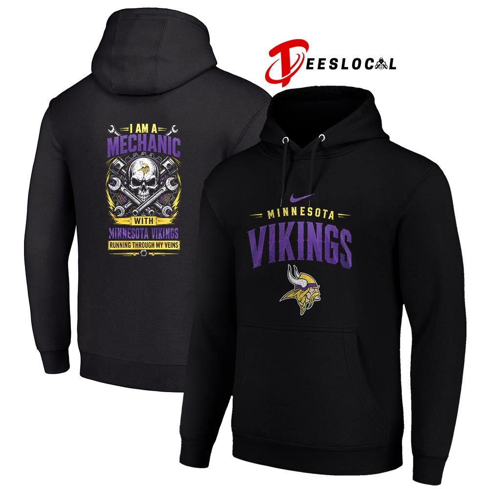 MinnesotaVikingsIamamechanicrunningthroughmyveinsskeletonshirt