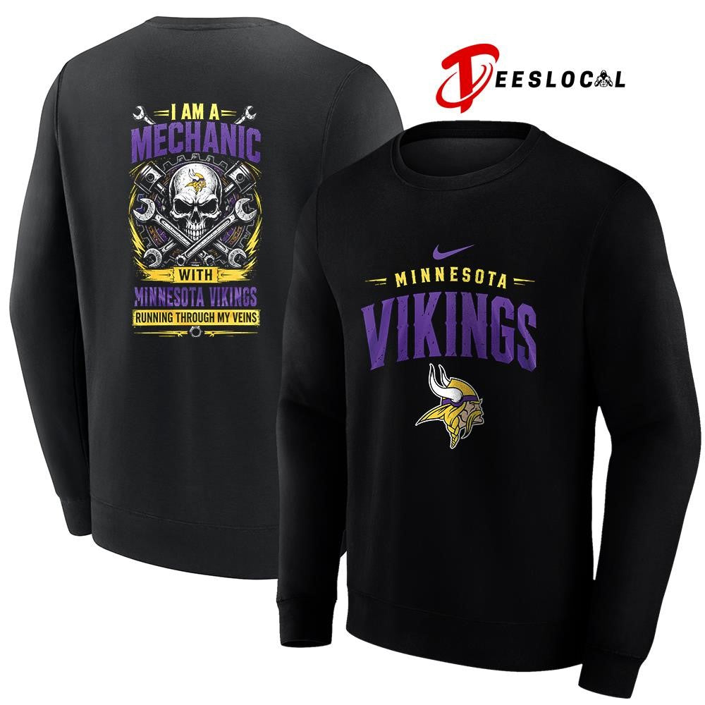 MinnesotaVikingsIamamechanicrunningthroughmyveinsskeletonshirt