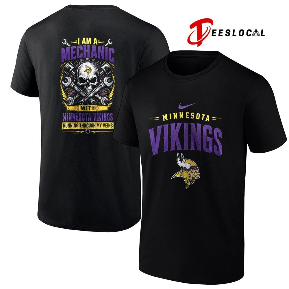 MinnesotaVikingsIamamechanicrunningthroughmyveinsskeletonshirt