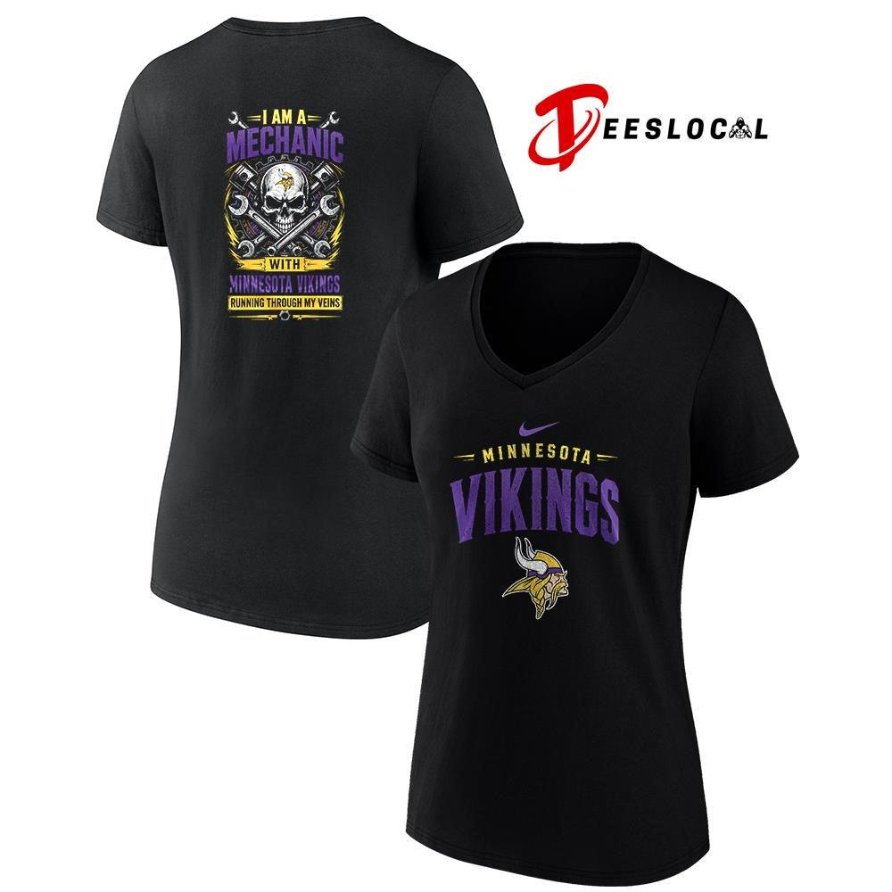 MinnesotaVikingsIamamechanicrunningthroughmyveinsskeletonshirt