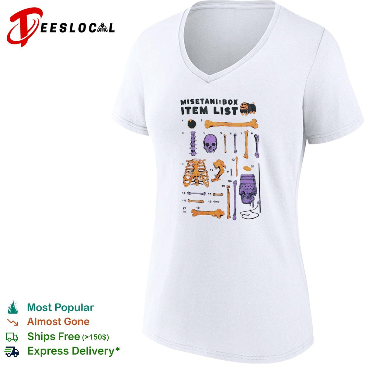 Misetani Box Item List anatomical skeleton shirt