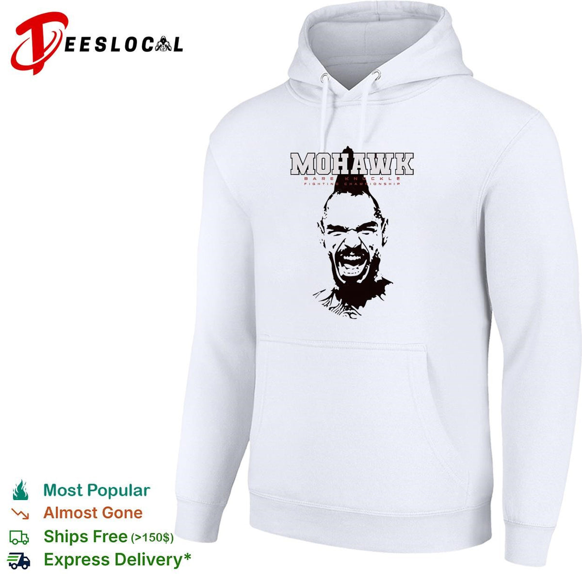Mohawk bare knuckle fighting championship portrait shirt