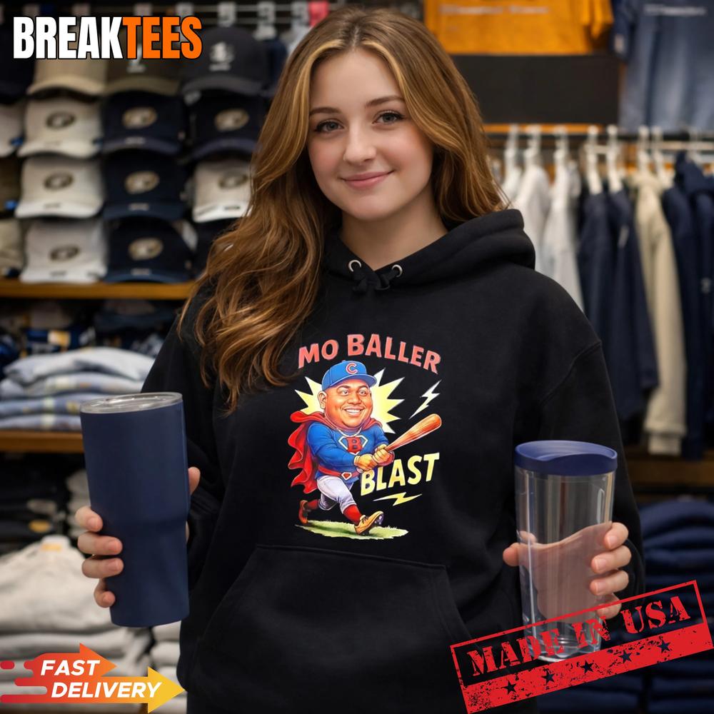 Moises Ballesteros Wearing Mo Baller Blast Baseball shirt