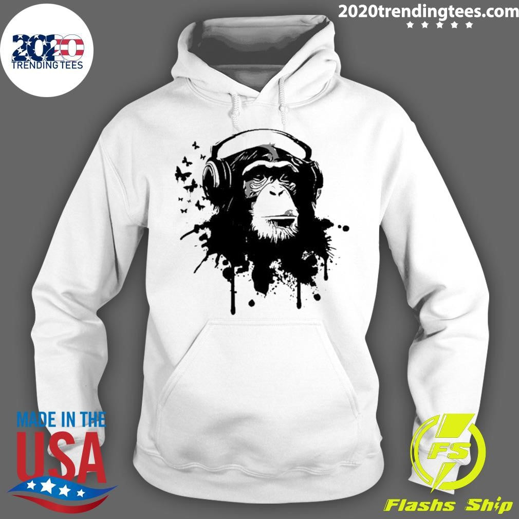 Monkey With Headphones Art Shirt