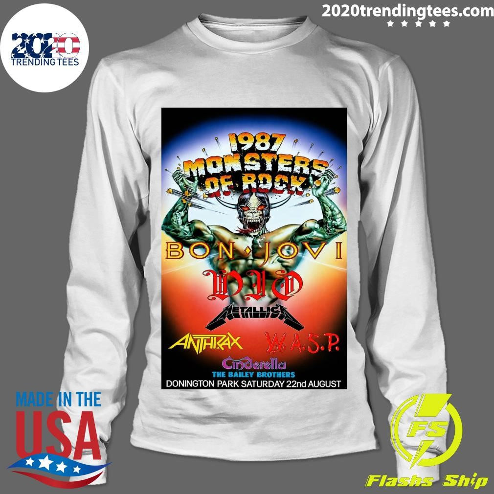 Monsters Of Rock 1987 Cinderella The Bailey Brothers Donington Park Saturday 22nd August 2026 Shirt