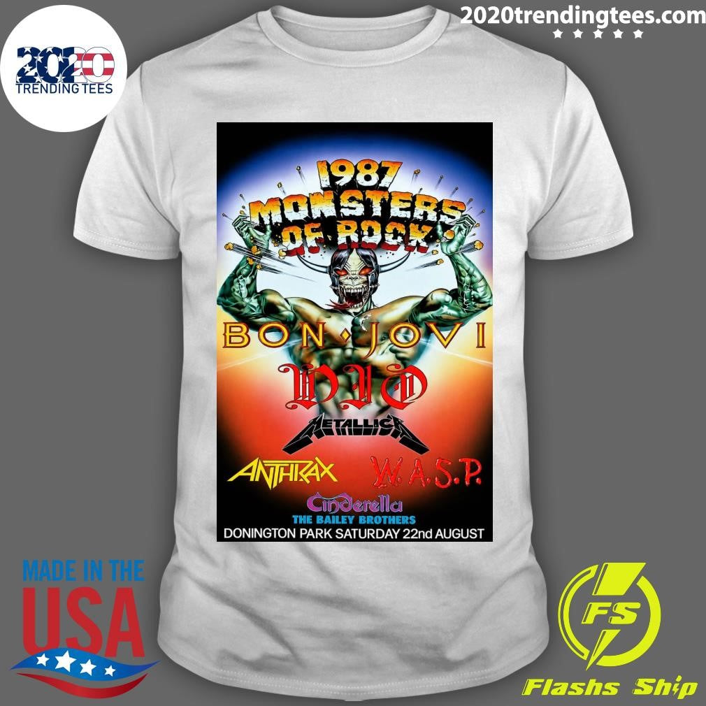 Monsters Of Rock 1987 Cinderella The Bailey Brothers Donington Park Saturday 22nd August 2026 Shirt