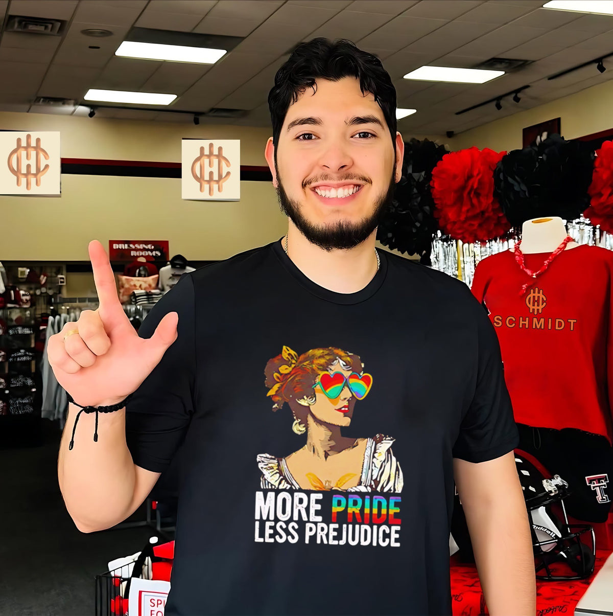 More Pride Less Prejudice rainbow shirt