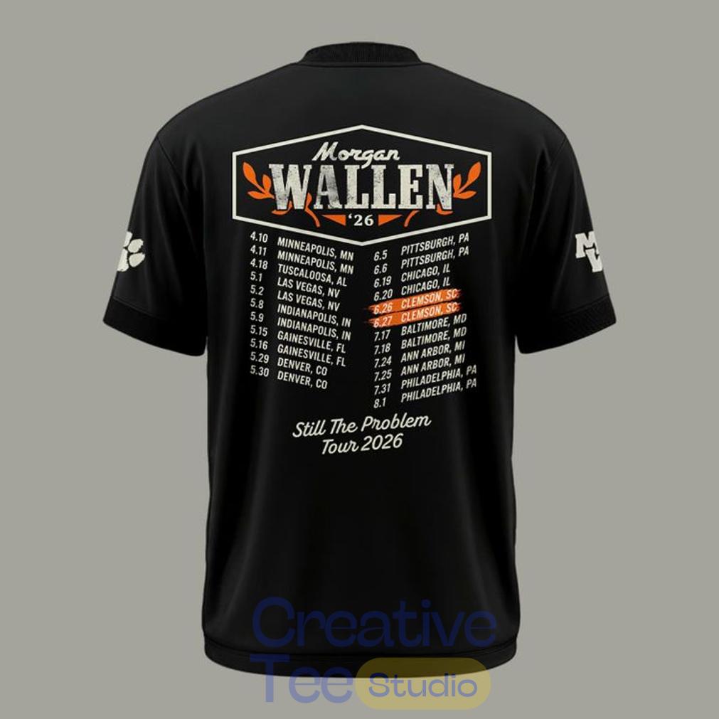 Morgan Wallen x Clemson Tigers Football “Still The Problem Tour 2026” Memorial Stadium T-Shirt