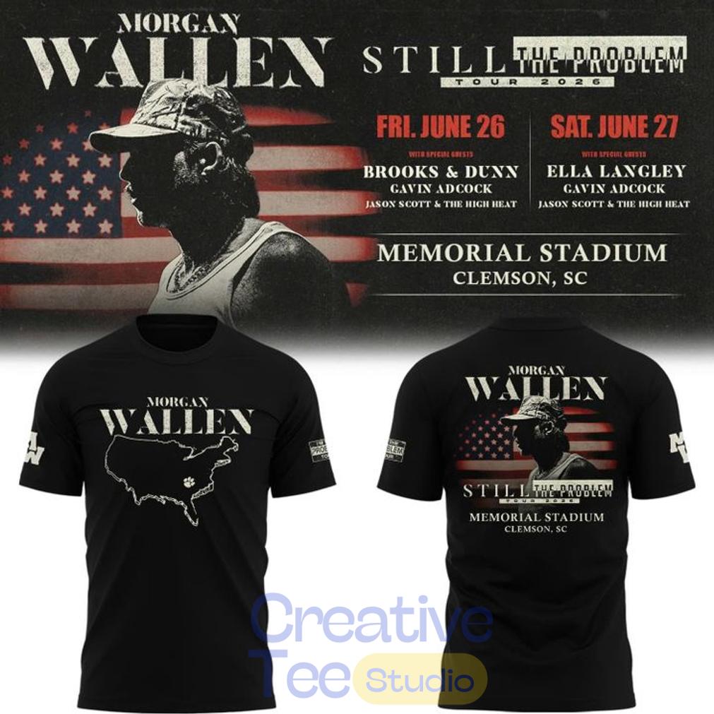 Morgan Wallen x Clemson Tigers Football “Still The Problem Tour 2026” Memorial Stadium T-Shirt