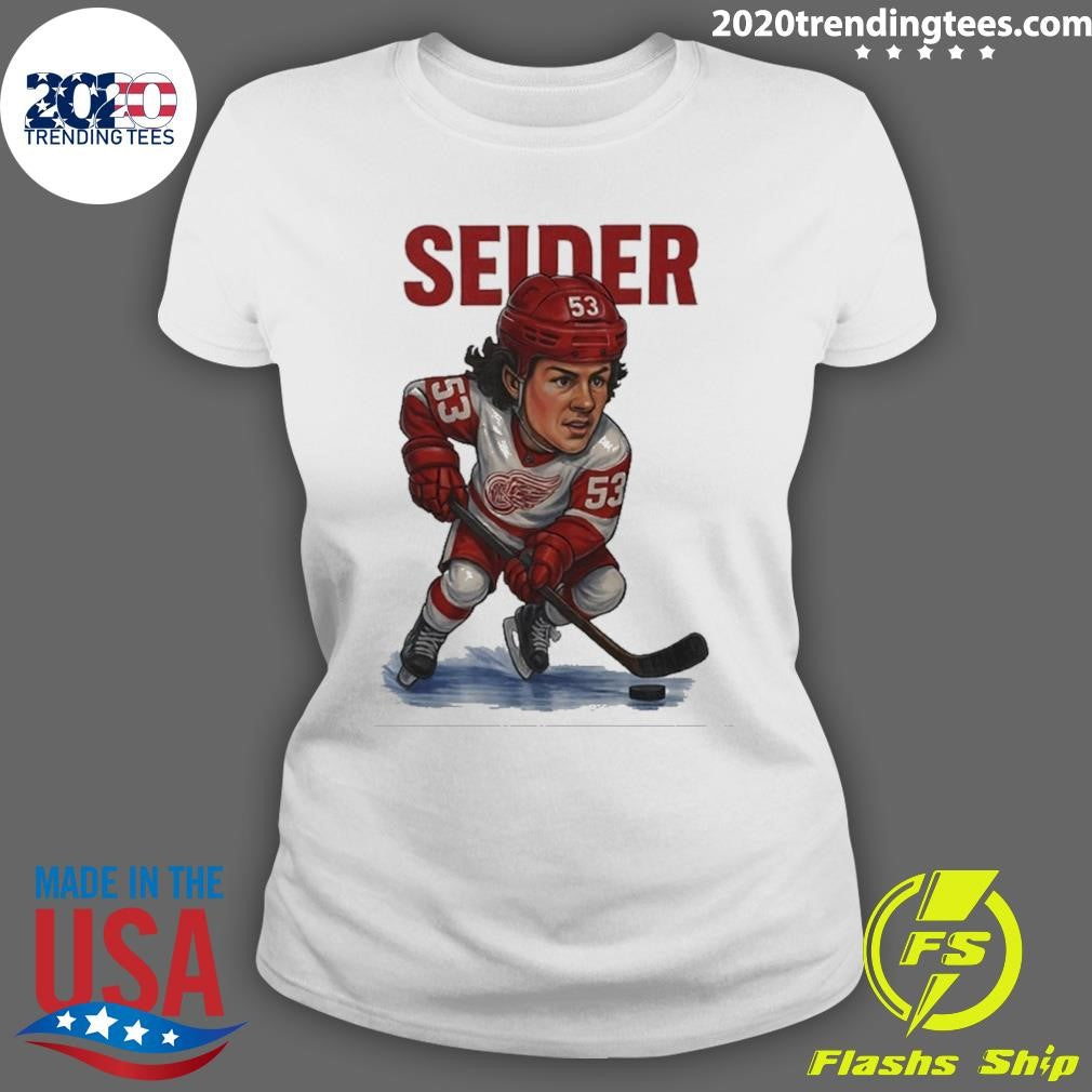 Moritz Seider Detroit Red Wings Player Caricature Shirt