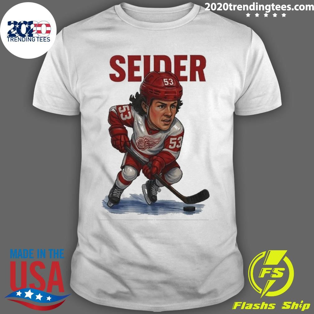 Moritz Seider Detroit Red Wings Player Caricature Shirt