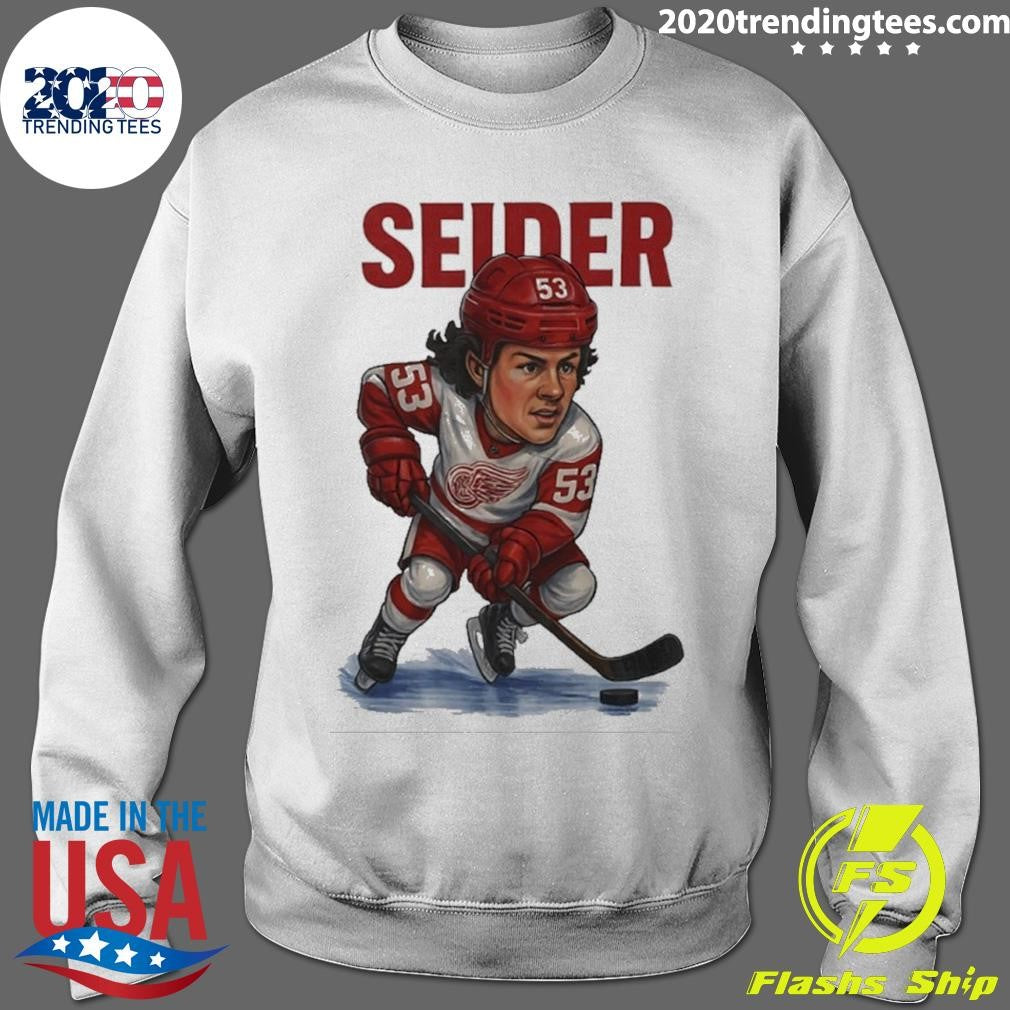 Moritz Seider Detroit Red Wings Player Caricature Shirt
