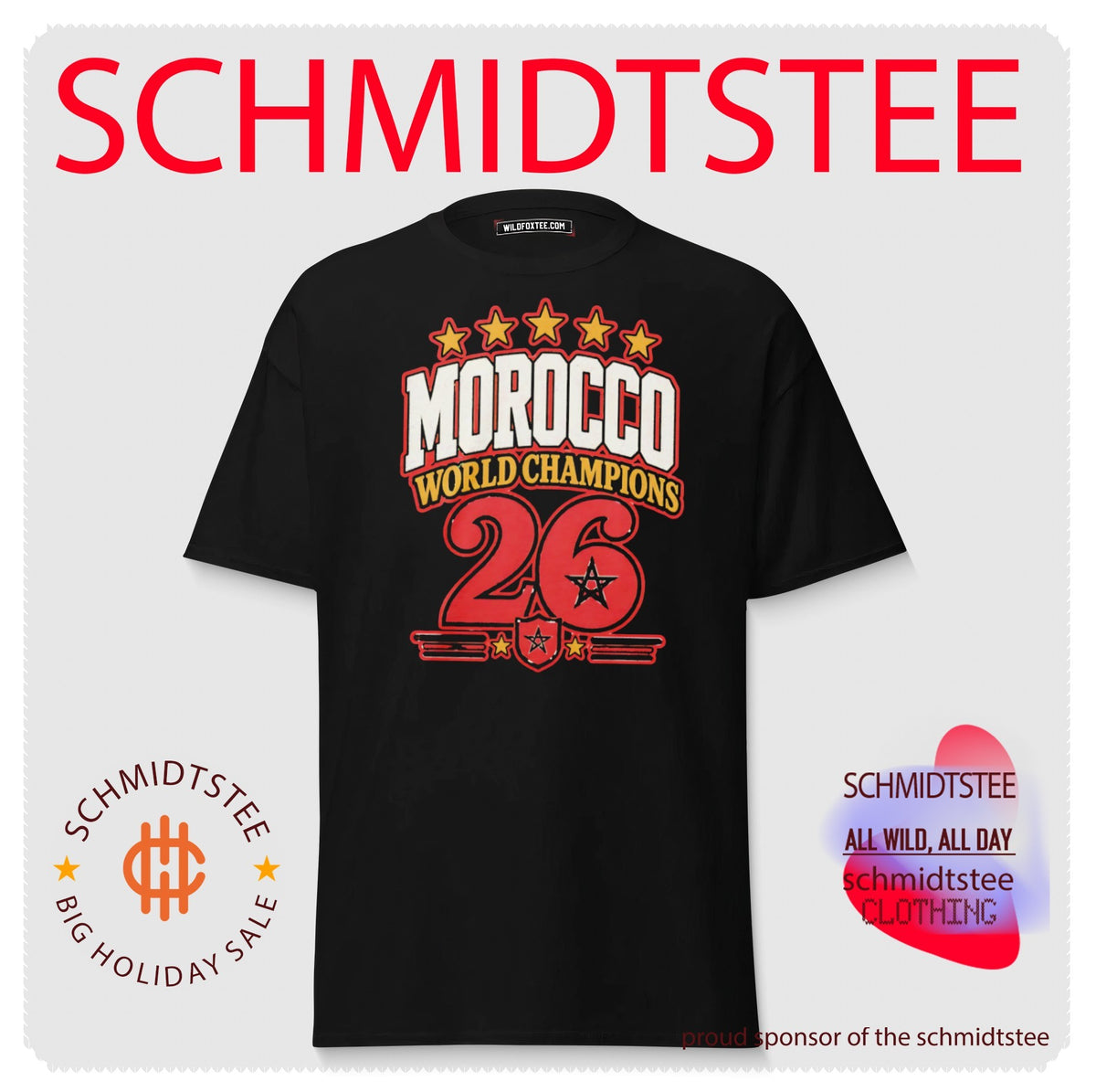 Morocco 2026 World Champions flag shirt