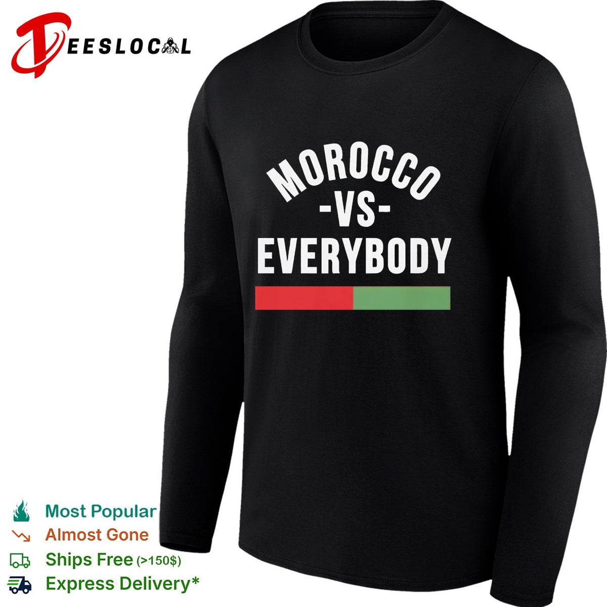 Morocco vs everybody flag soccer pride shirt