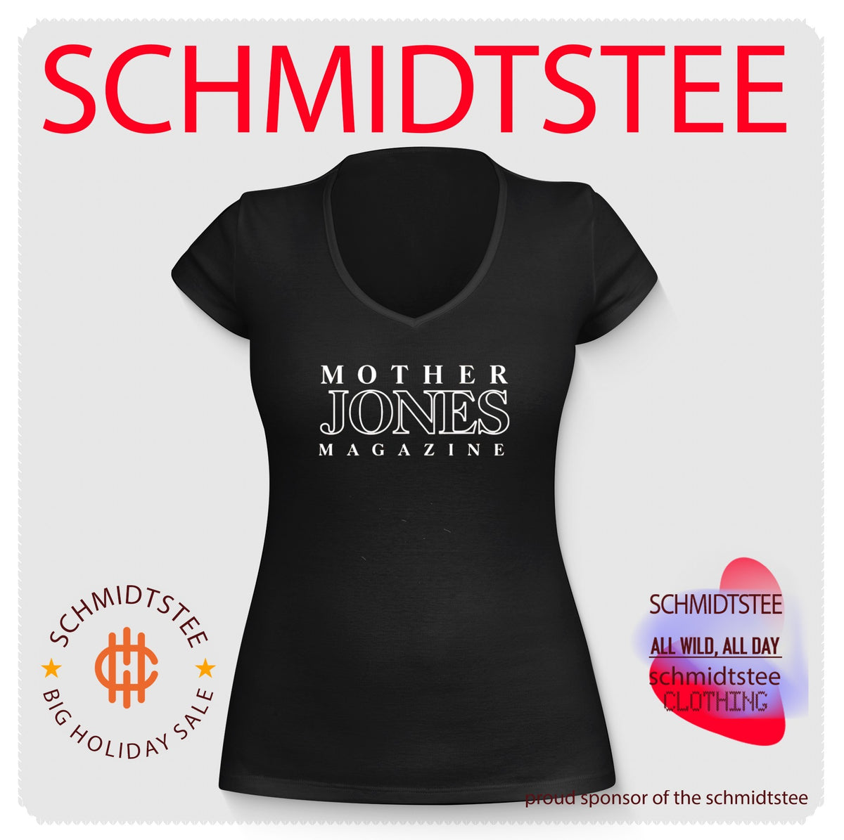 Mother Jones Magezine text shirt