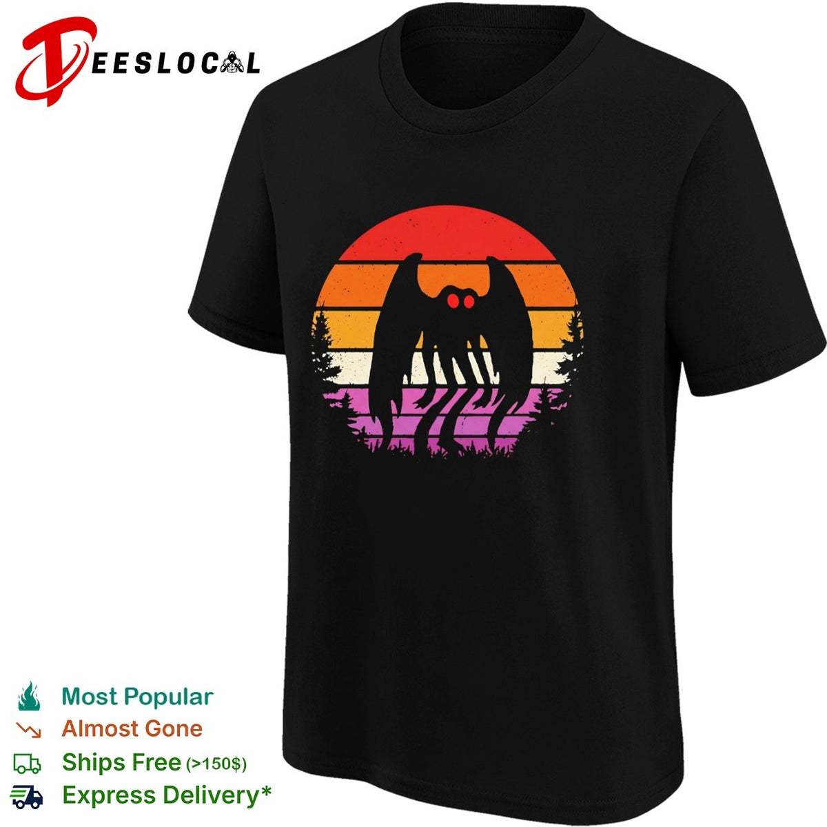Mothman Sunset Folklore Cryptid Legend West Virginia Forest Wildlife Nature shirt