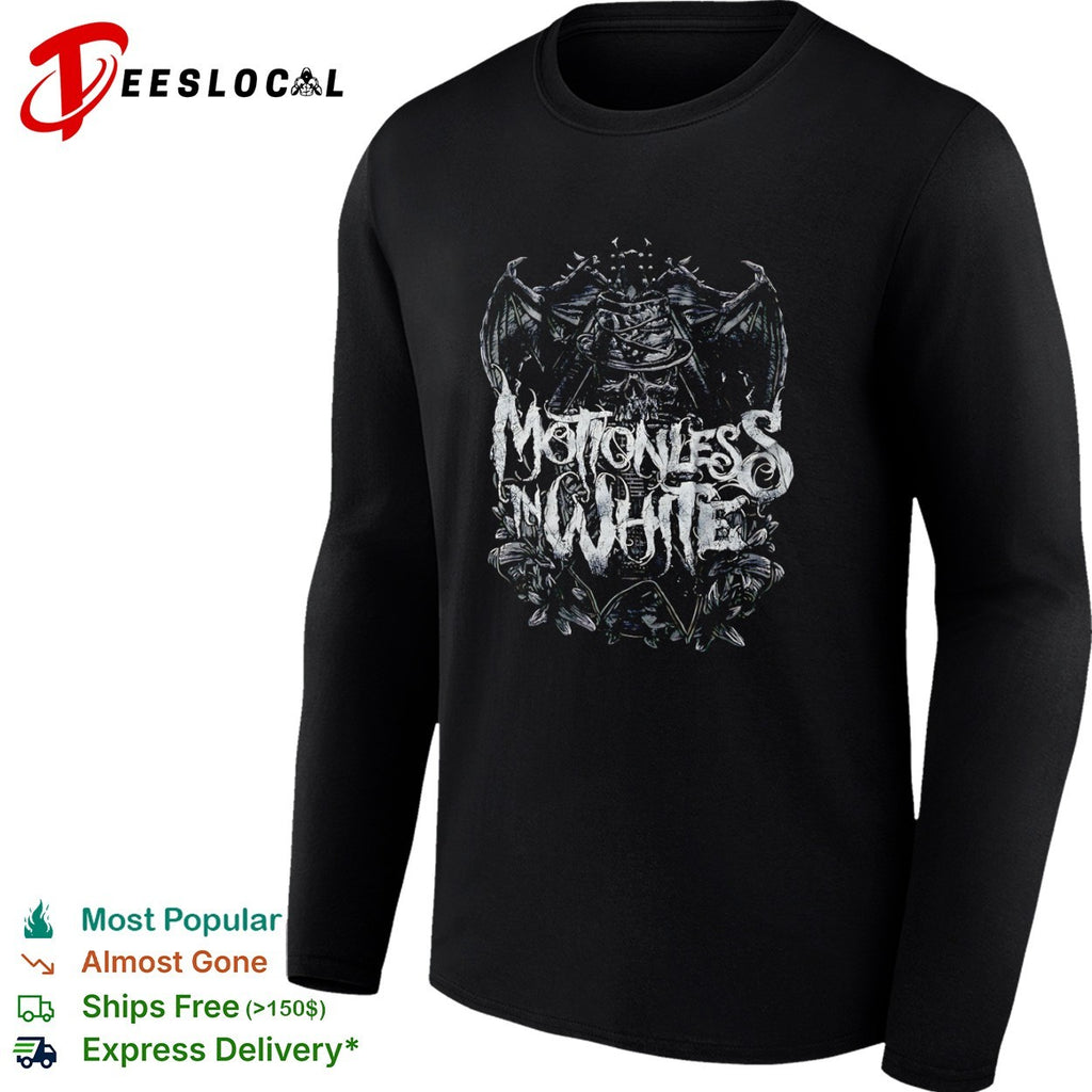 Motionless in White Band Skull Wing Hat Logo shirt