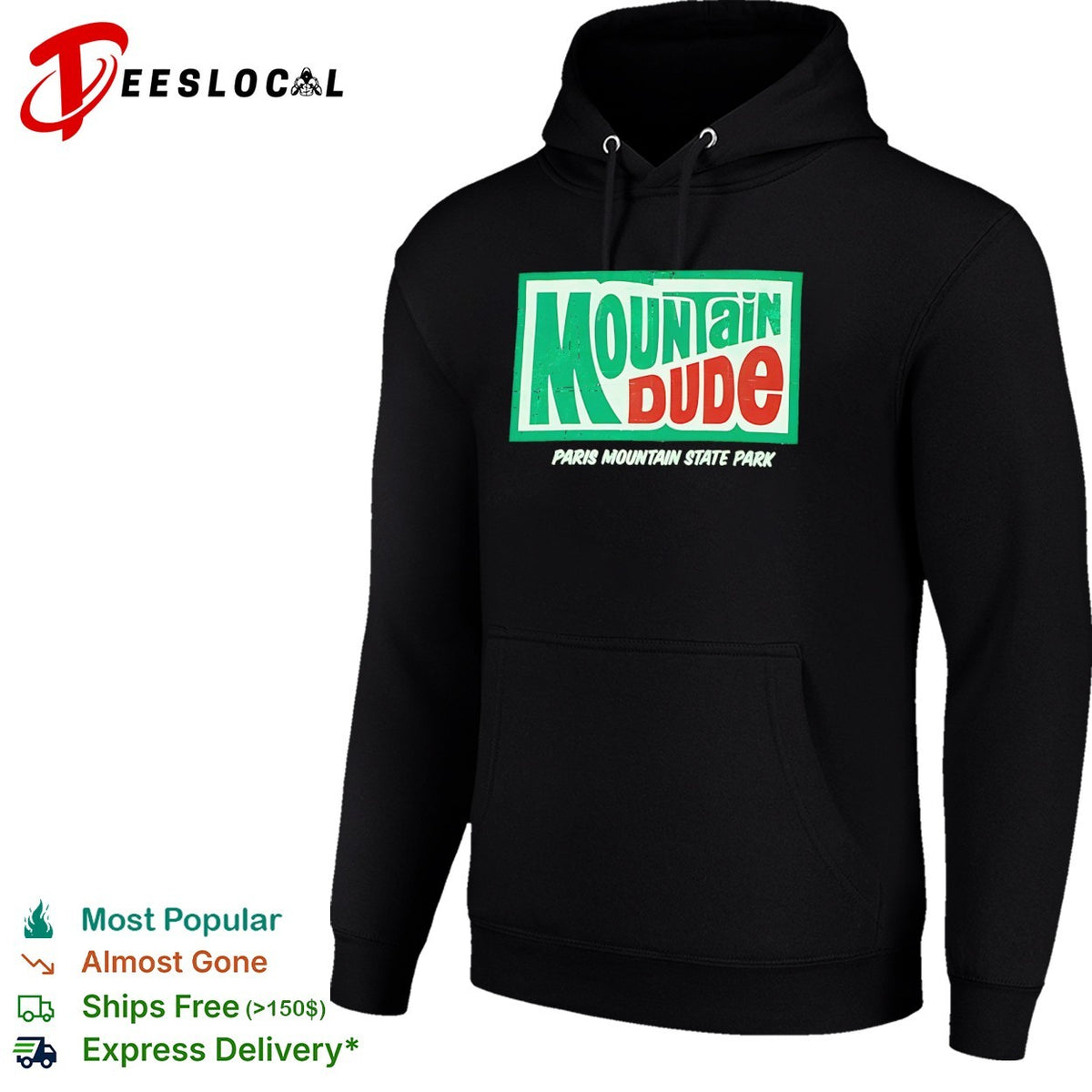 Mountain Dude Paris Mountain State Park parody logo inspired outdoor nature shirt