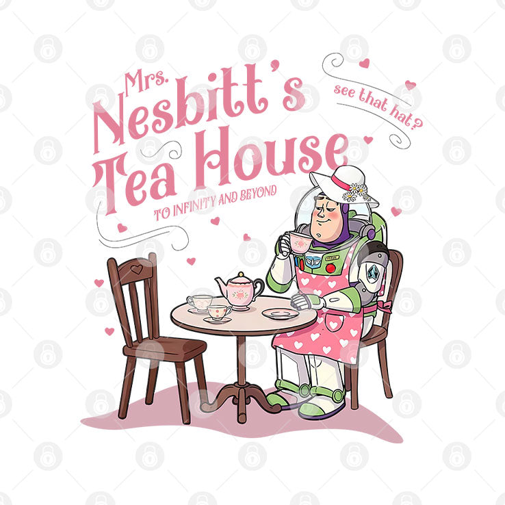 Mrs Nesbitt’s Tea House See That Hat To Infinity And Beyond T Shirt