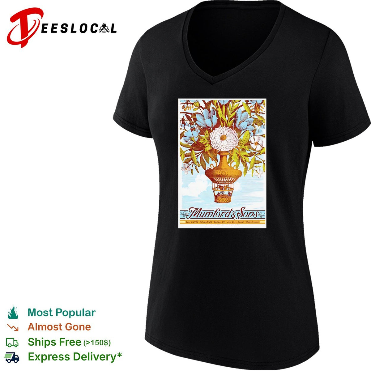 Mumford and Sons Folsom Field Boulder CO June 6 2026 Sierra Ferrell Dylan Gossett shirt