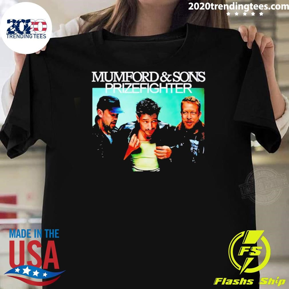 Mumford and Sons Prizefighter North America Tour 2026 City Dates Retro Washed Shirt