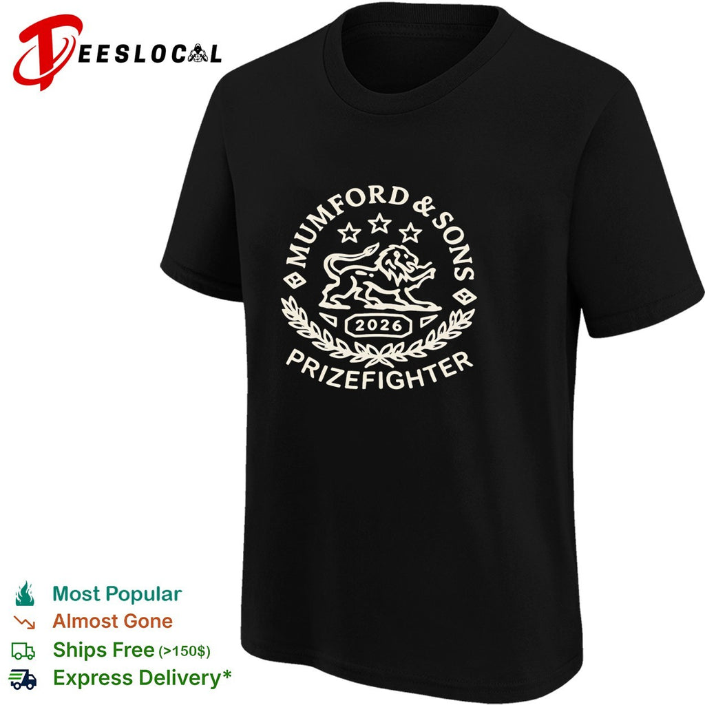 Mumford and Sons Prizefighter Tour 2026 shirt