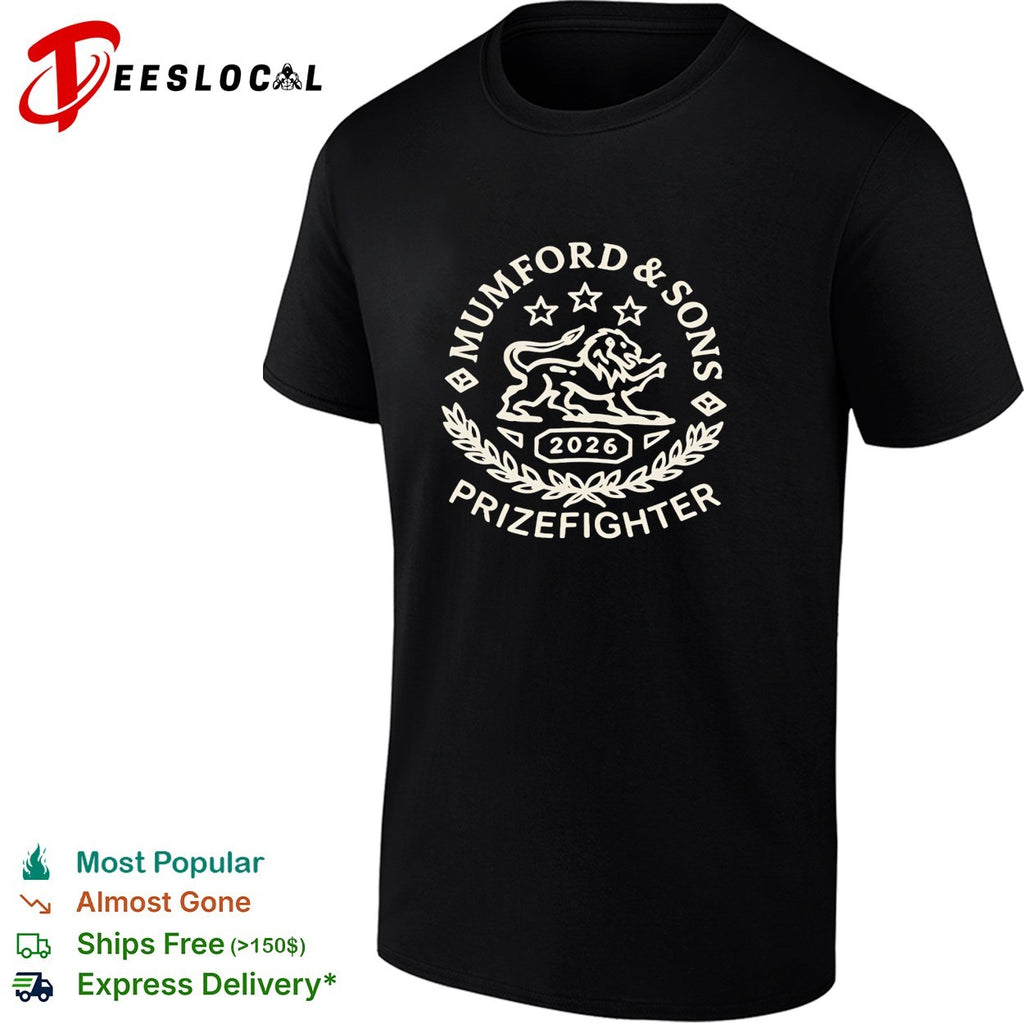 Mumford and Sons Prizefighter Tour 2026 shirt