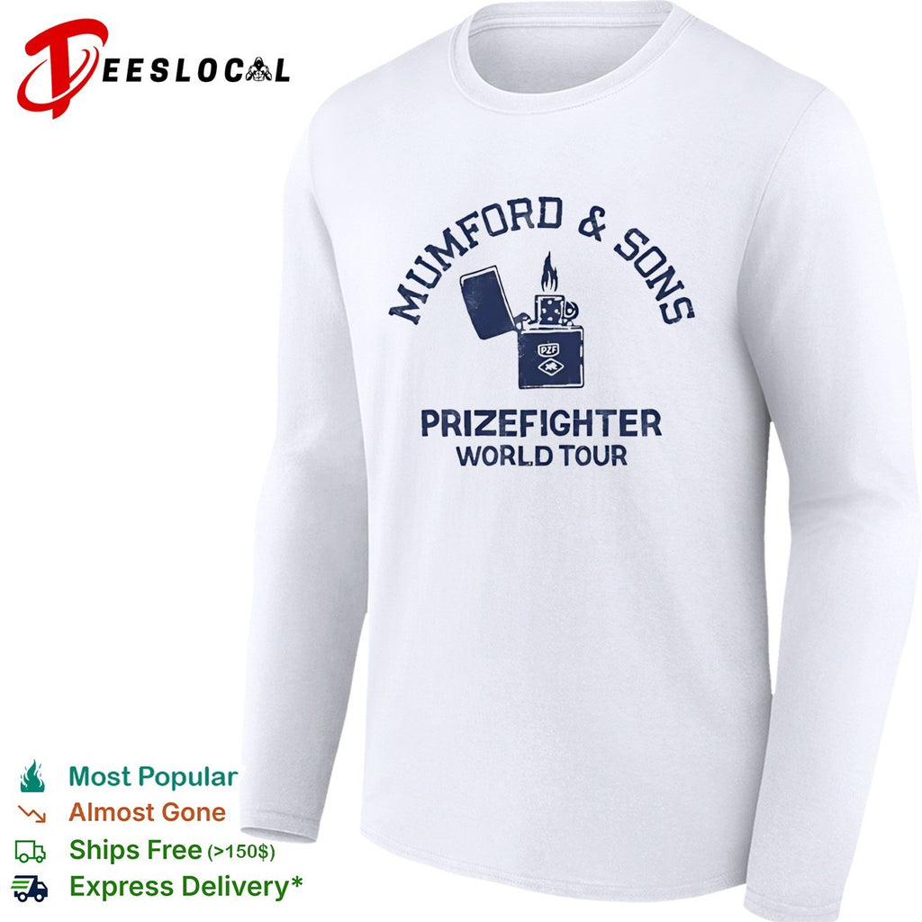 Mumford and Sons Prizefighter World Tour lighter shirt
