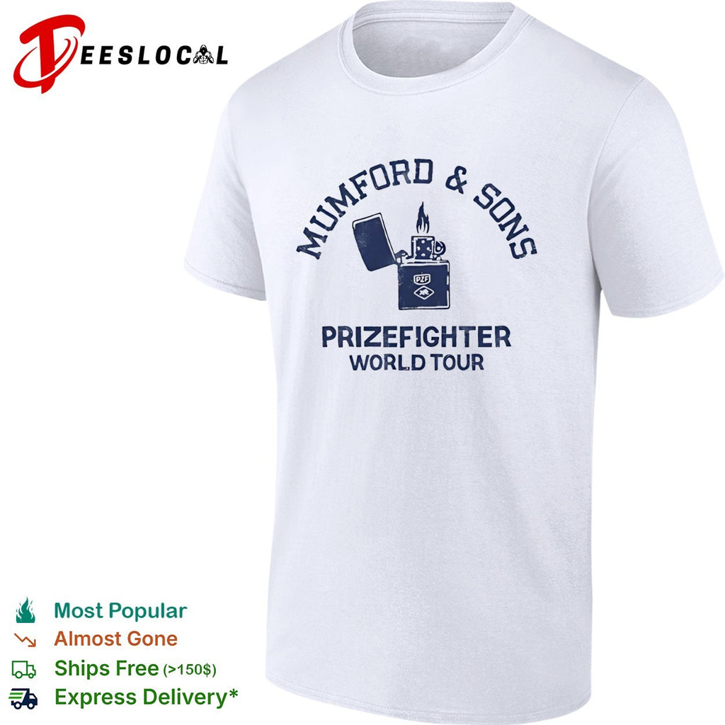 Mumford and Sons Prizefighter World Tour lighter shirt