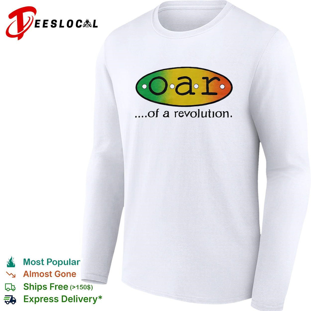 Music duo of a revolution rainbow gradient oval logo shirt