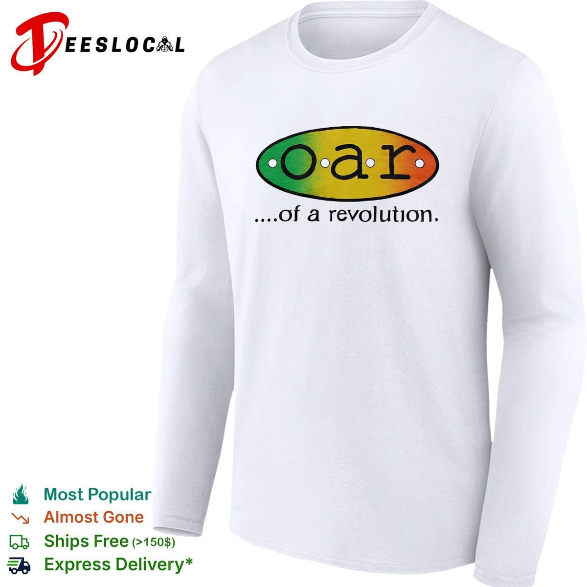 Music duo of a revolution rainbow gradient oval logo shirt