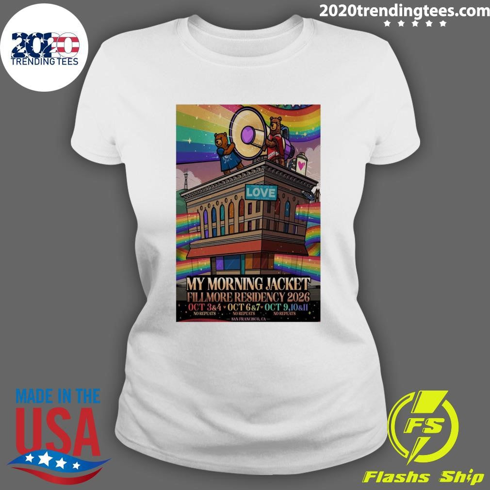 My Morning Jacket Shows at The Fillmore San Francisco, CA October 3-11, 2026 Shirt