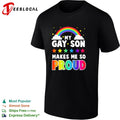My gay son makes me so proud rainbow stars clouds LGBT pride support shirt